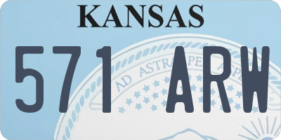 KS license plate 571ARW