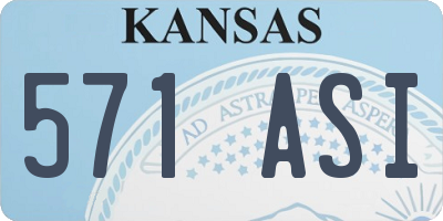 KS license plate 571ASI