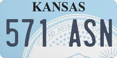 KS license plate 571ASN