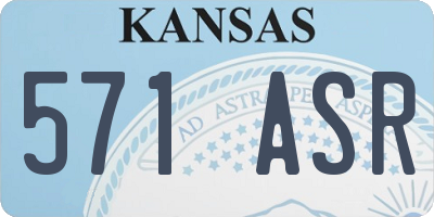 KS license plate 571ASR