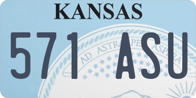 KS license plate 571ASU