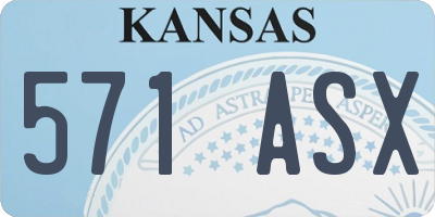 KS license plate 571ASX