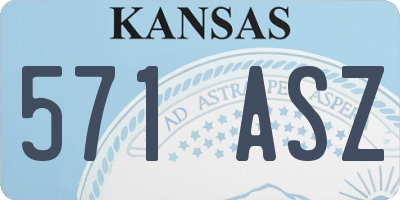 KS license plate 571ASZ