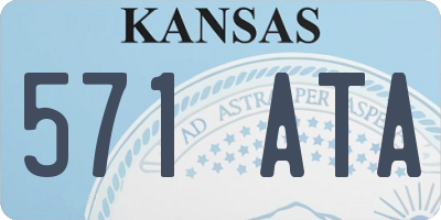 KS license plate 571ATA