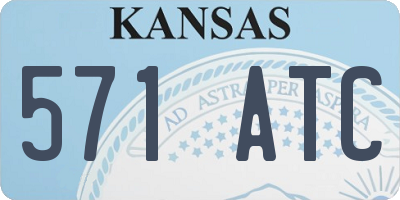 KS license plate 571ATC