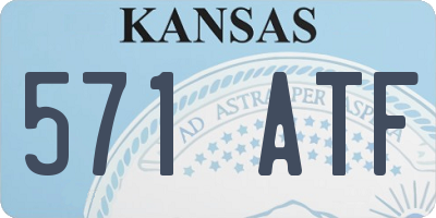 KS license plate 571ATF