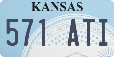 KS license plate 571ATI