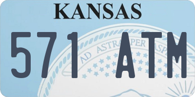 KS license plate 571ATM