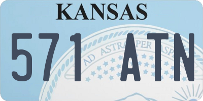 KS license plate 571ATN