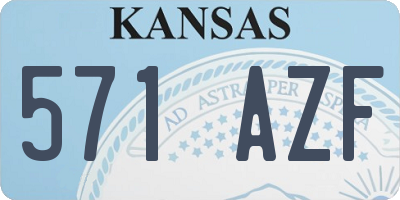 KS license plate 571AZF