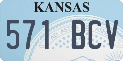 KS license plate 571BCV
