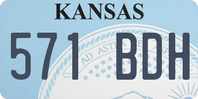 KS license plate 571BDH