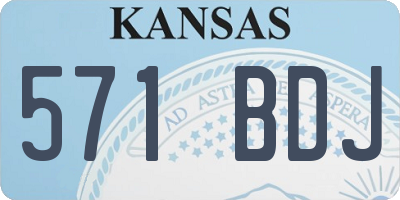 KS license plate 571BDJ