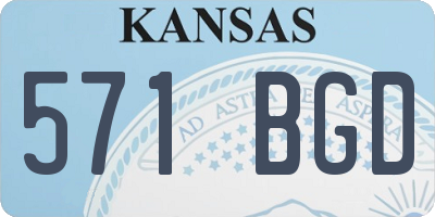 KS license plate 571BGD