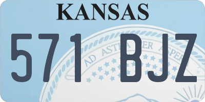 KS license plate 571BJZ