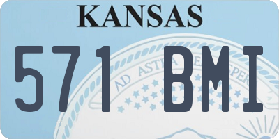 KS license plate 571BMI