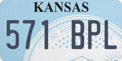 KS license plate 571BPL