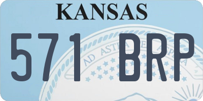 KS license plate 571BRP