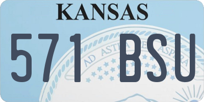 KS license plate 571BSU