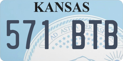 KS license plate 571BTB