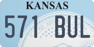 KS license plate 571BUL