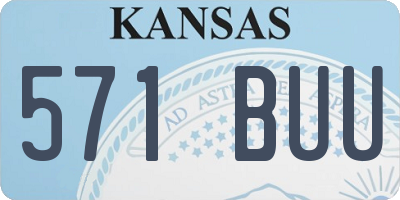 KS license plate 571BUU