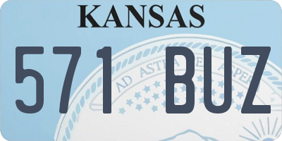 KS license plate 571BUZ