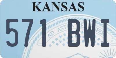 KS license plate 571BWI