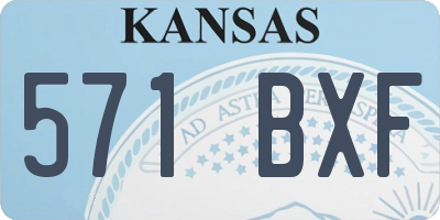 KS license plate 571BXF