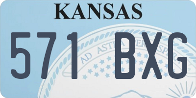 KS license plate 571BXG