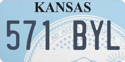 KS license plate 571BYL