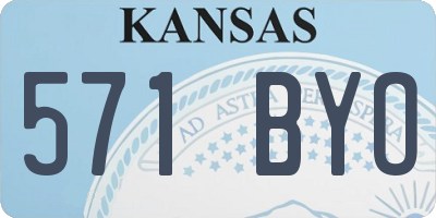 KS license plate 571BYO