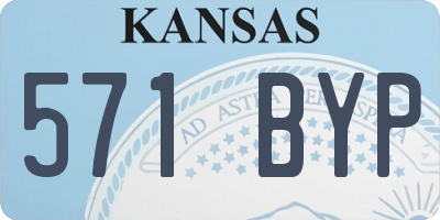 KS license plate 571BYP