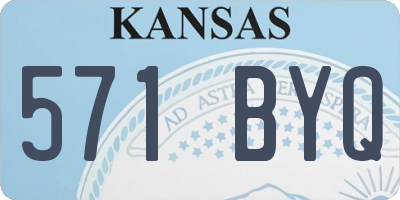 KS license plate 571BYQ