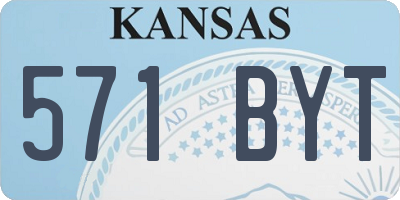 KS license plate 571BYT