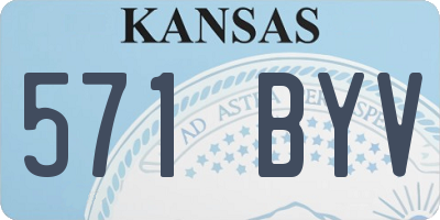 KS license plate 571BYV