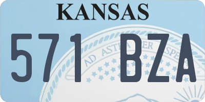KS license plate 571BZA