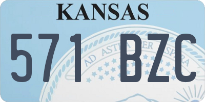 KS license plate 571BZC
