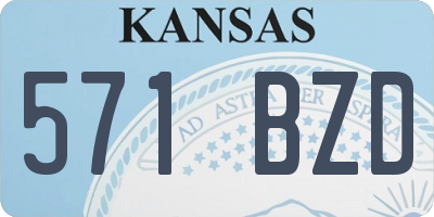 KS license plate 571BZD