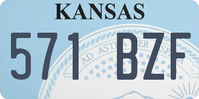 KS license plate 571BZF