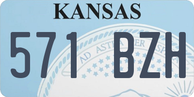 KS license plate 571BZH