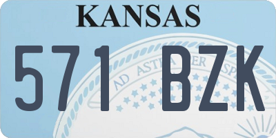 KS license plate 571BZK