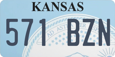 KS license plate 571BZN