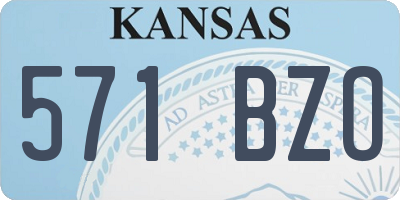 KS license plate 571BZO