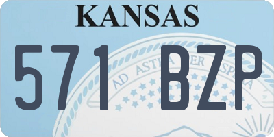 KS license plate 571BZP