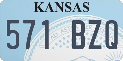 KS license plate 571BZQ