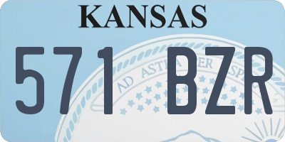 KS license plate 571BZR