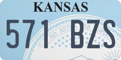KS license plate 571BZS