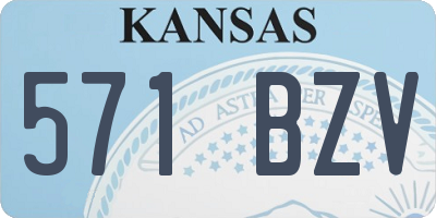 KS license plate 571BZV