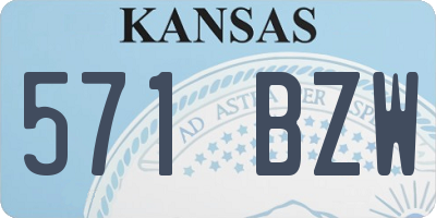 KS license plate 571BZW